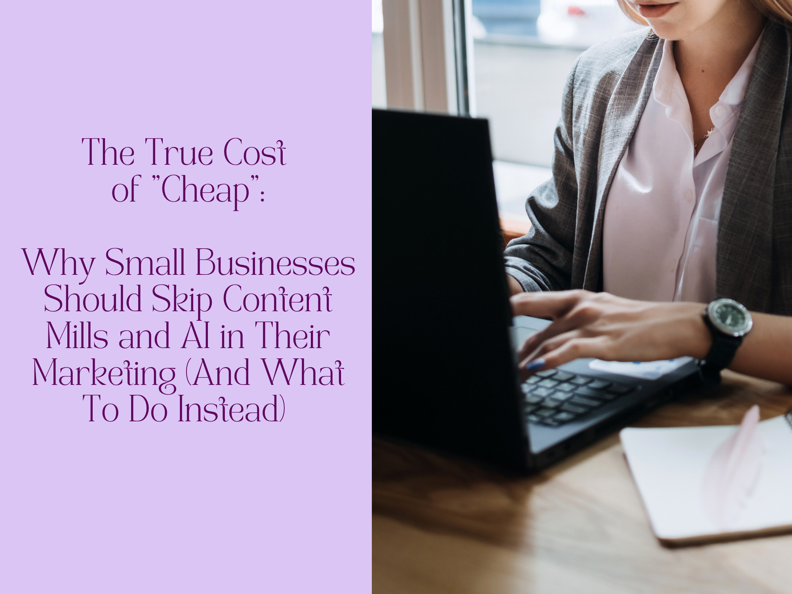 The True Cost of “Cheap”: Why Small Businesses Should Skip Content Mills and AI in Their Marketing (And What To Do Instead) 